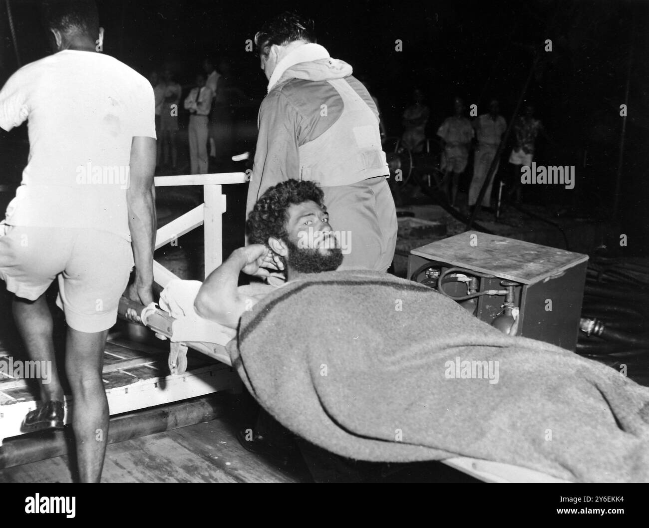 SCHIFFE SURVIVAL CASTAWAY TONGAN SEEMANN FINA, DER DREI MONATE LANG WEGGEWORFEN WURDE; 22. OKTOBER 1962 Stockfoto
