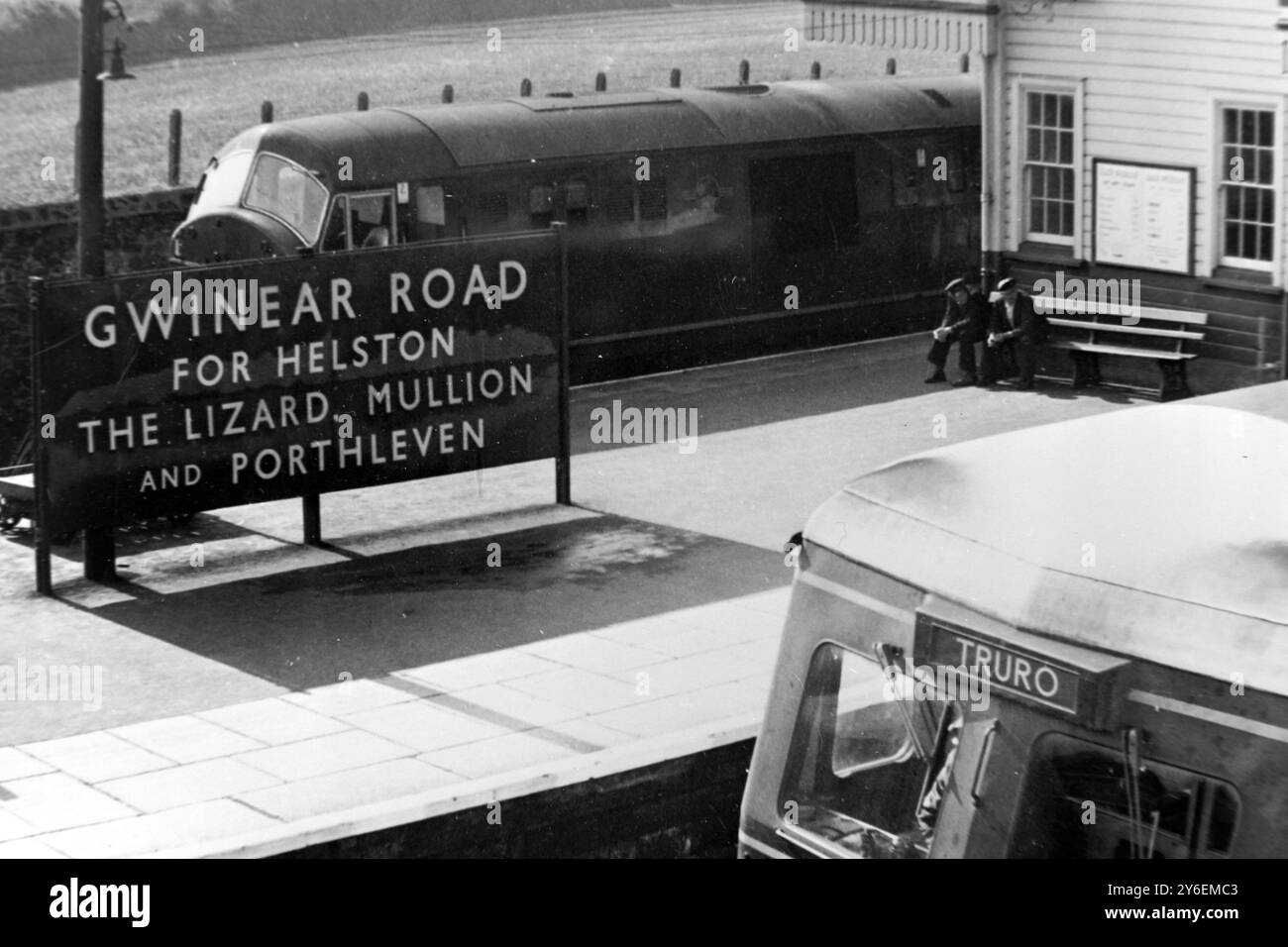 JACK ELLIS BR ZUGFÜHRER IN TRURO CORNWALL; 19. OKTOBER 1962 Stockfoto