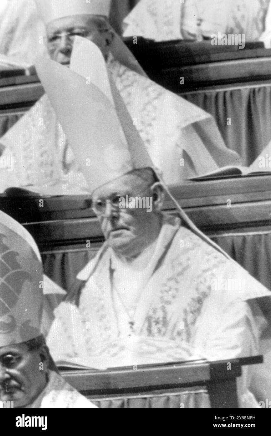 KARDINAL WILLIAM GODFREY BEI DER ÖKUMENISCHEN TAGUNG IM VATIKAN, ROM / ; 11. OKTOBER 1962 Stockfoto