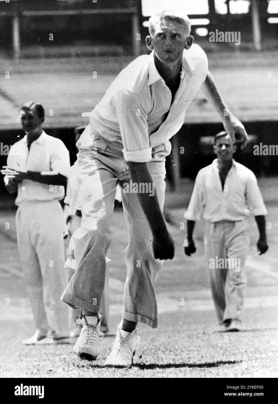 FRANK MISSON CRICKETER IN AKTION / ; 10. OKTOBER 1962 Stockfoto