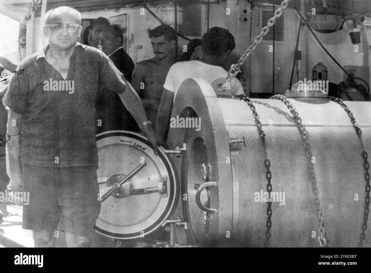 EDWIN LINK YACHT SEETAUCHER IN FRANKREICH / ; 7. SEPTEMBER 1962 Stockfoto