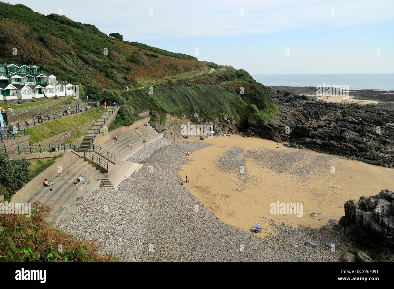 Rotherslade Bay, Gower Peninsula, Wales. Stockfoto