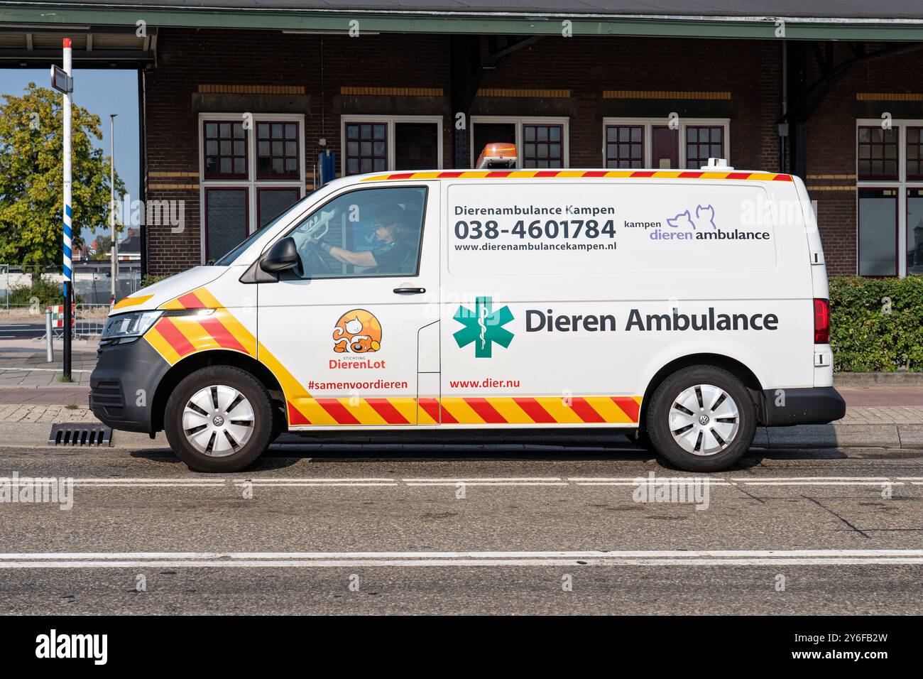 Krankenwagen Kampen Volkswagen Transporter Stockfoto