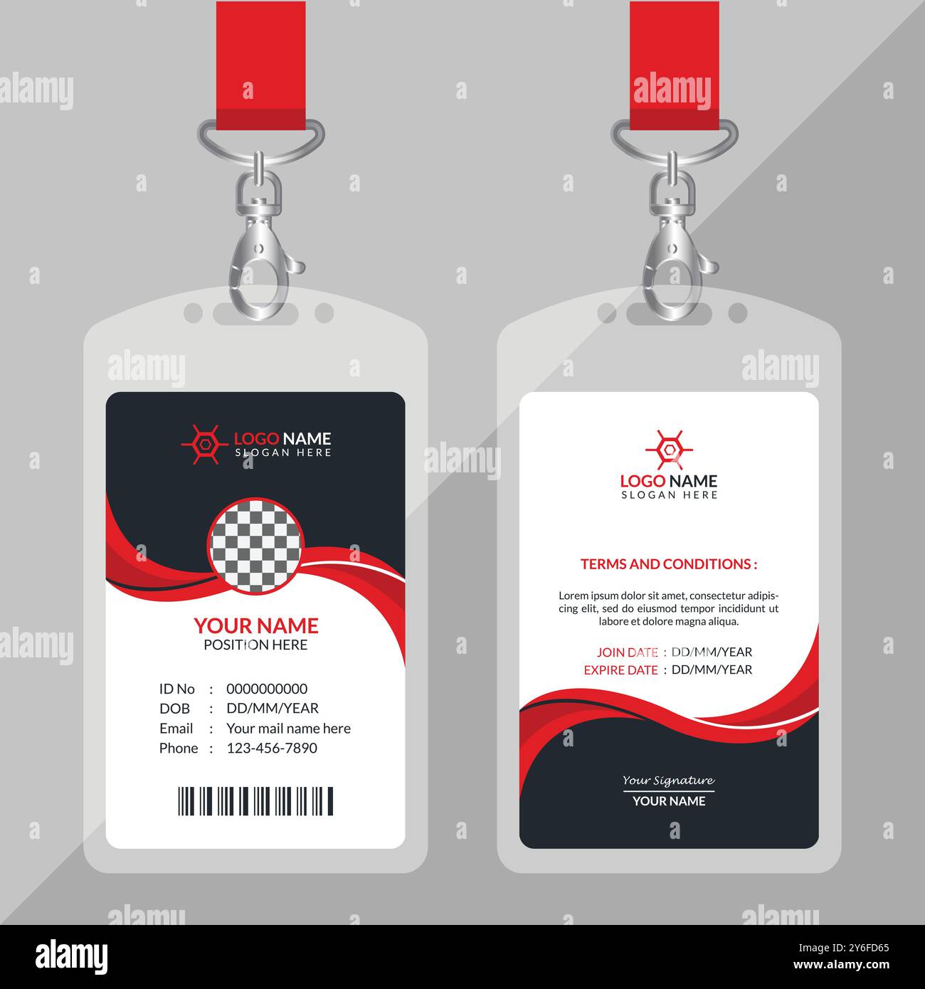 Designvorlage für kreative ID-Karten Stock Vektor
