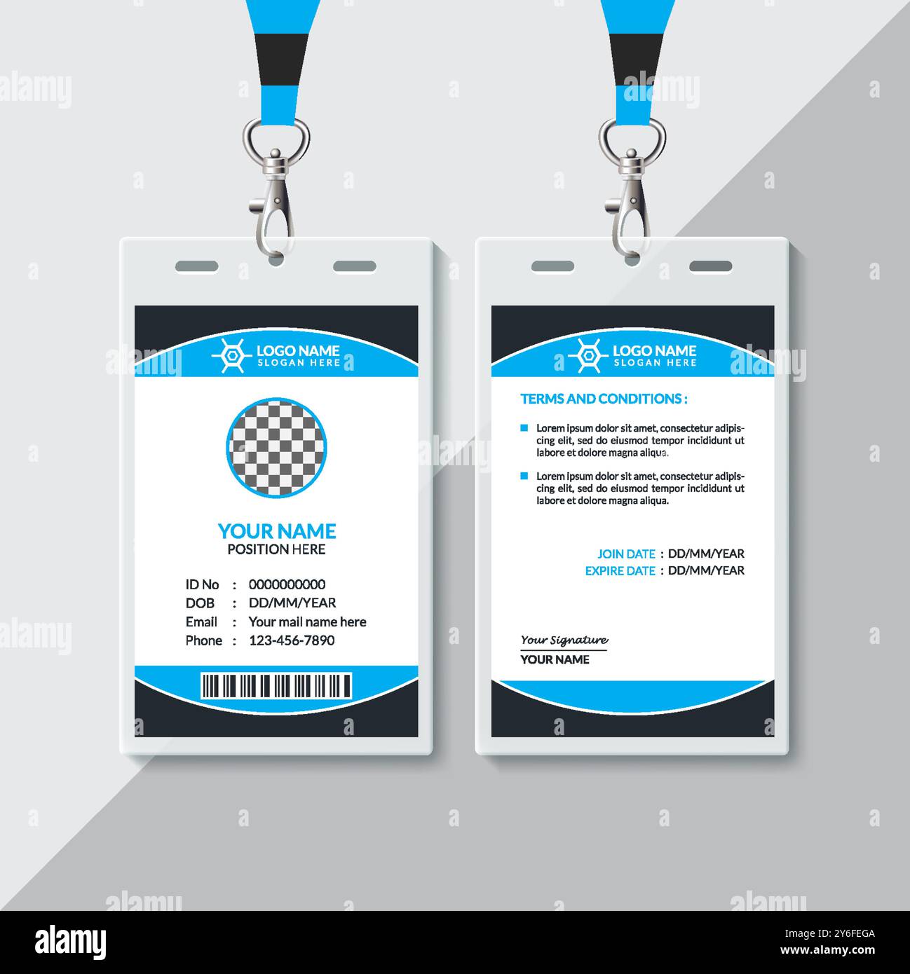 ID-Kartendesign-Vorlage Stock Vektor
