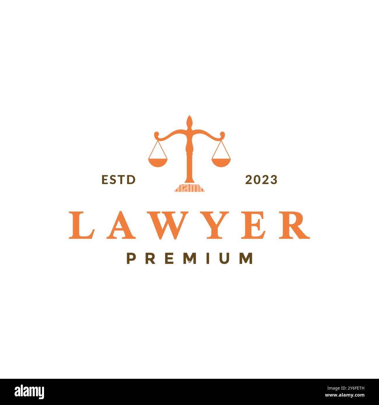 Skala Balance Rechtsanwalt Firma einfache Luxus klassische Logo Design Vektor Icon Illustration Stock Vektor