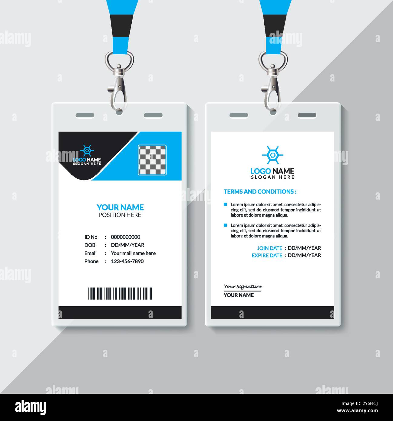 ID-Kartendesign-Vorlage Stock Vektor