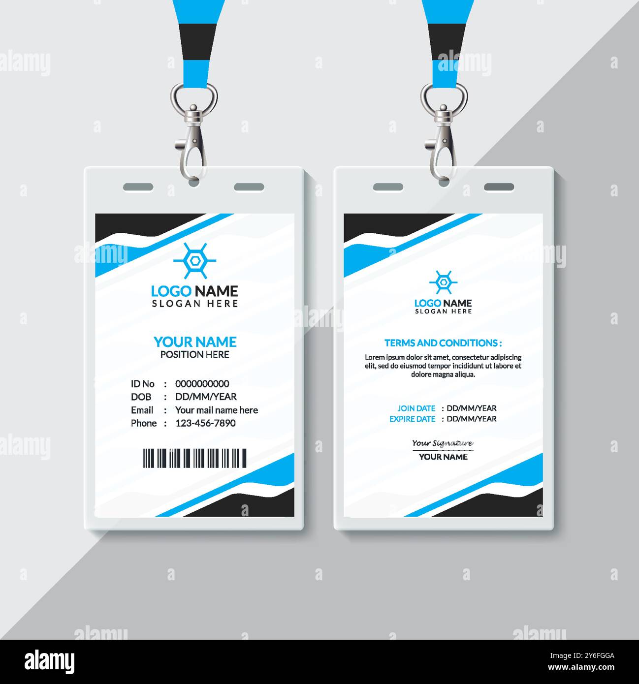 ID-Kartendesign-Vorlage Stock Vektor