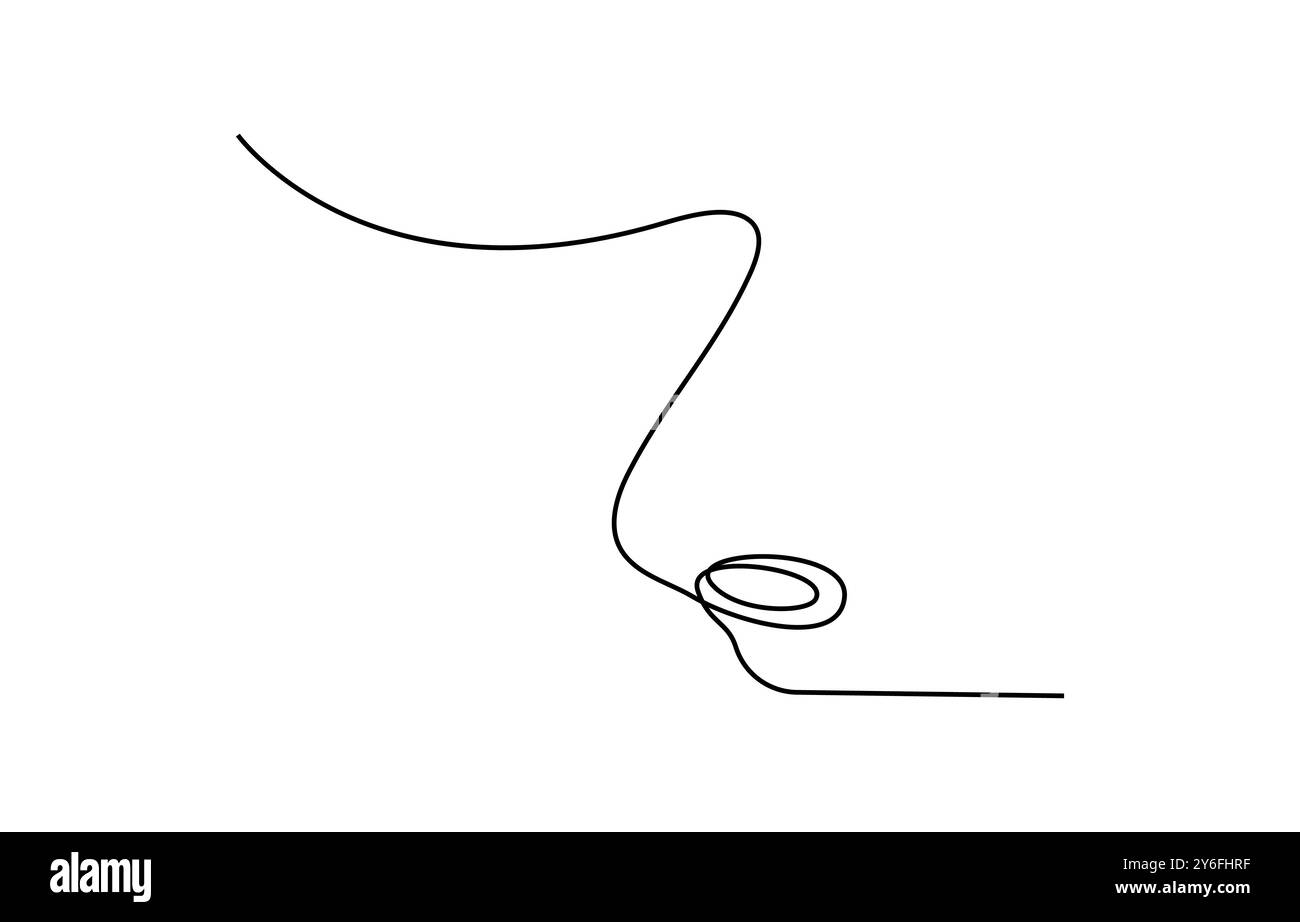 Hand gezeichneter menschlicher Sinnesorganvektor, menschliche Nase eine Linie Kunstzeichnung Stock Vektor