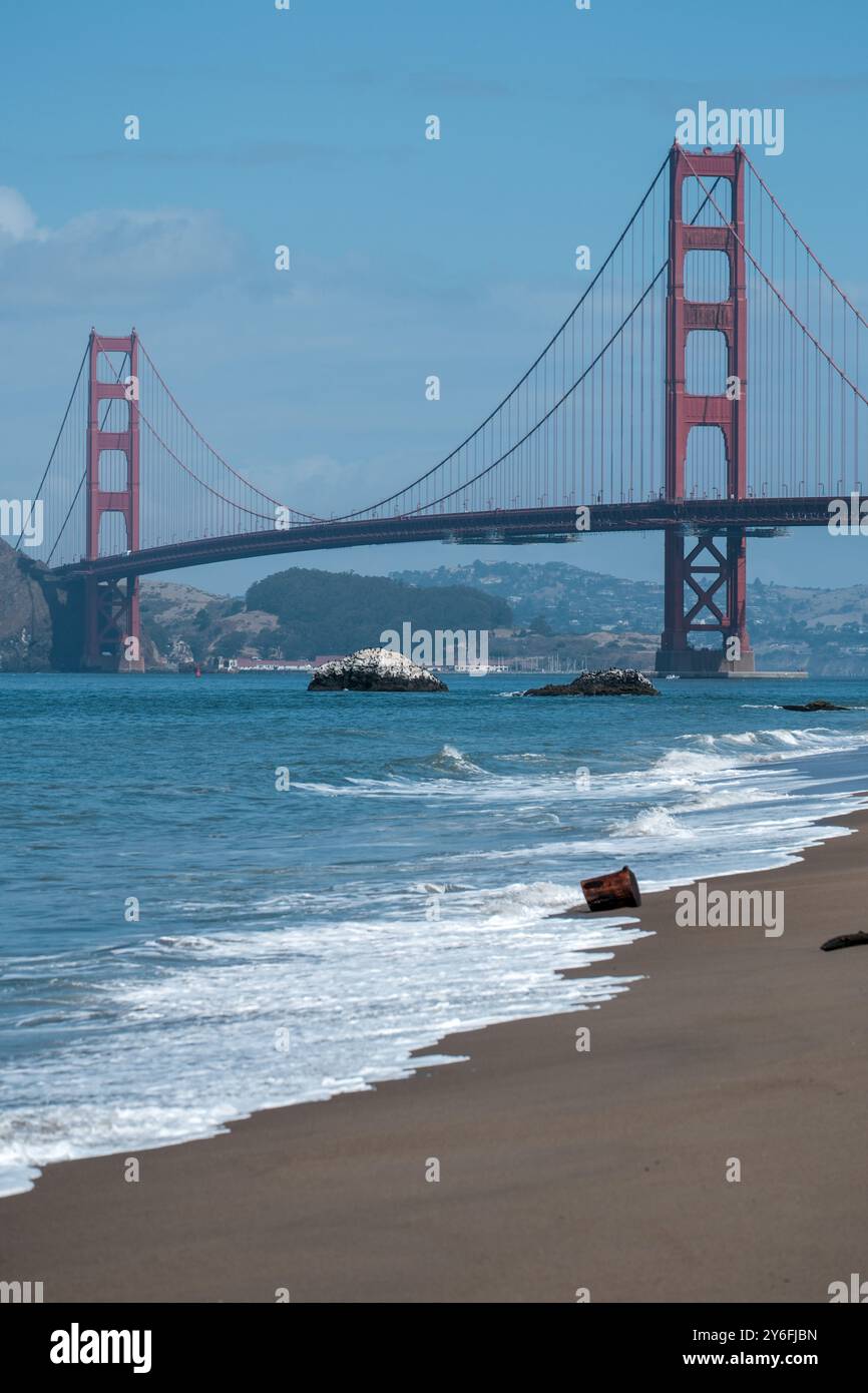 San Francisco - September 2024 - die Golden Gate Briidge in der Ferne vom Westen Stockfoto