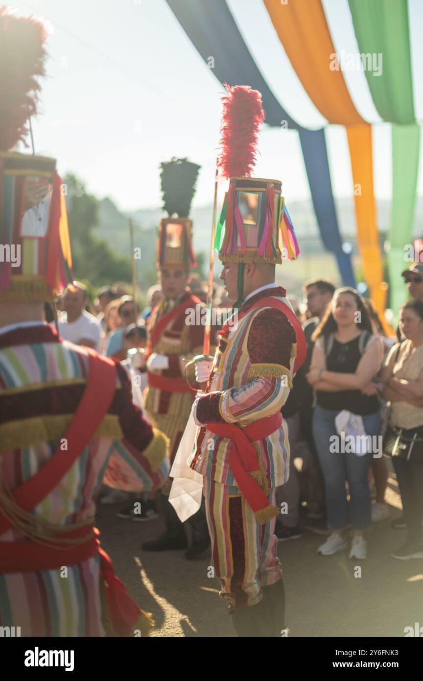 Das fest des Heiligen Johannes von Sobrado, auch bekannt als Bugiada und Mouriscada de Sobrado, findet in Form eines Kampfes zwischen Mauren und Christen statt Stockfoto