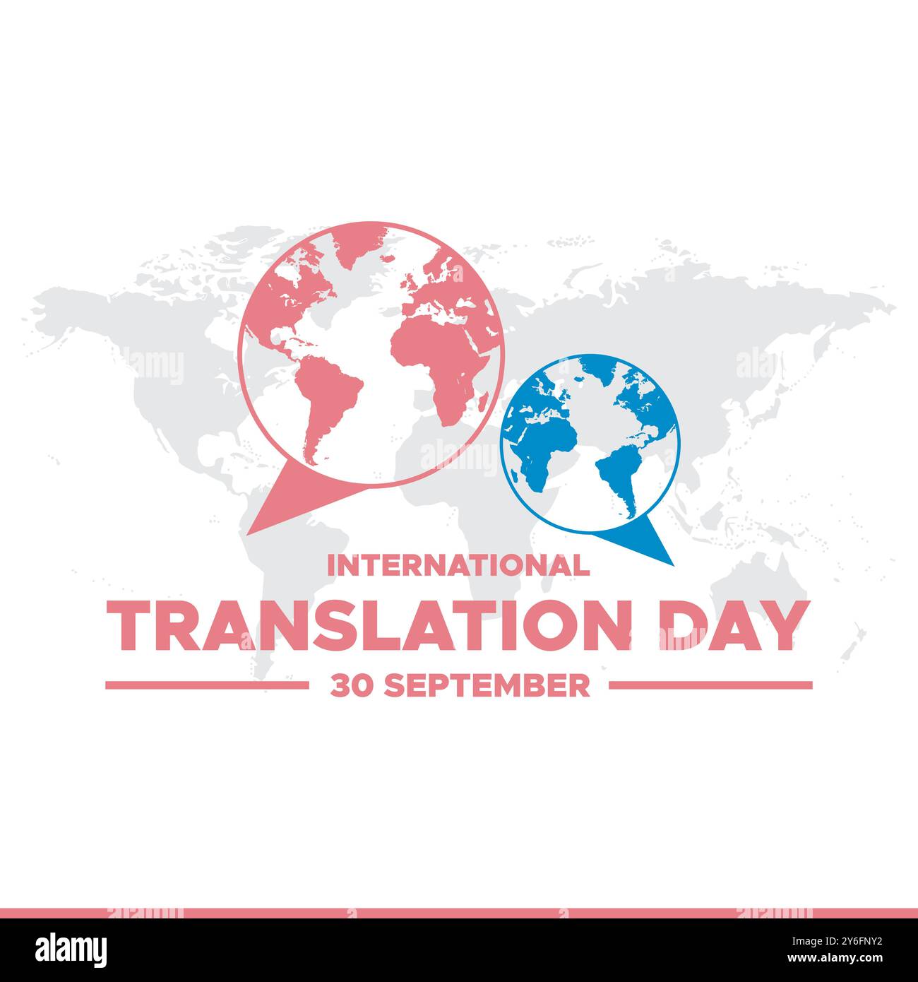 Internationaler Übersetzungstag, 30. September, internationaler Übersetzungstag, Vorlage für soziale Medien, Stock-Illustration, Vektordatei. Übersetzungstag Stock Vektor