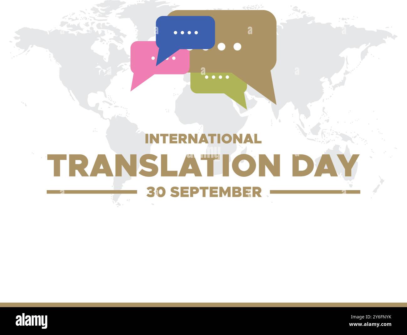 Internationaler Übersetzungstag, 30. September, internationaler Übersetzungstag, Vorlage für soziale Medien, Stock-Illustration, Vektordatei. Übersetzungstag Stock Vektor