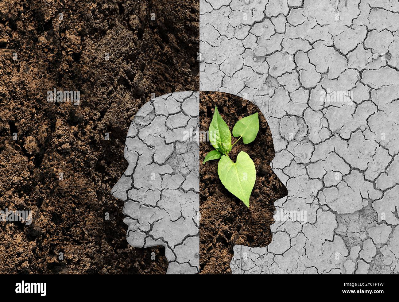 Klimaverleugnung und globale Erwärmung skeptisch oder ökologisch skeptisch als Verleugnung von CO2-Emissionen und ökologischen Schäden aufgrund des sich ändernden Extrems Stockfoto
