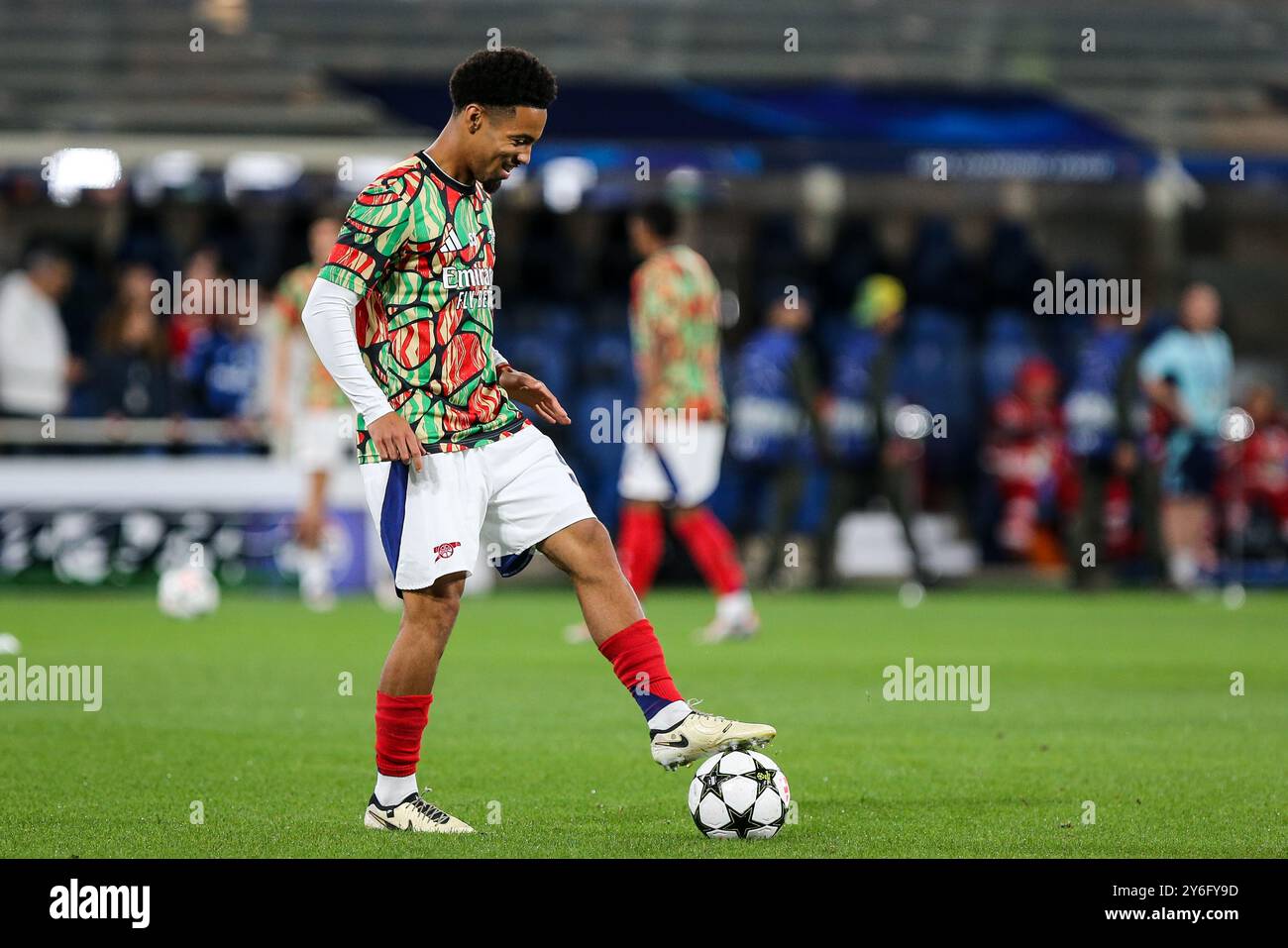 Bergamo, Italien, 19. September Ethan Nwaneri während des Spiels zwischen Atalanta-ITA und Arsenal-eng für die UEFA Champions League im Gewiss-Stadion in Bergamo. Cr Stockfoto