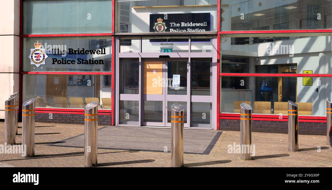 Die Bridewell Police Station, Bristol City Centre, West of England, Großbritannien. 2024 Stockfoto