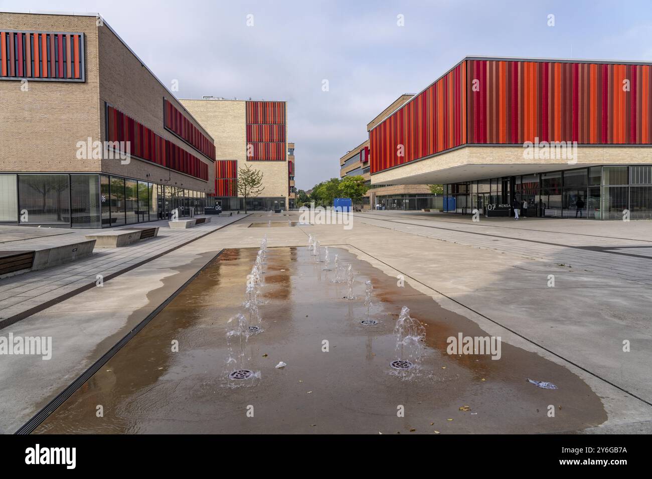 Der Campus der Hochschule für Angewandte Wissenschaften Ruhr West, HRW, einer staatlichen Fachhochschule für Ingenieurwissenschaften, in Mühlheim an de Stockfoto