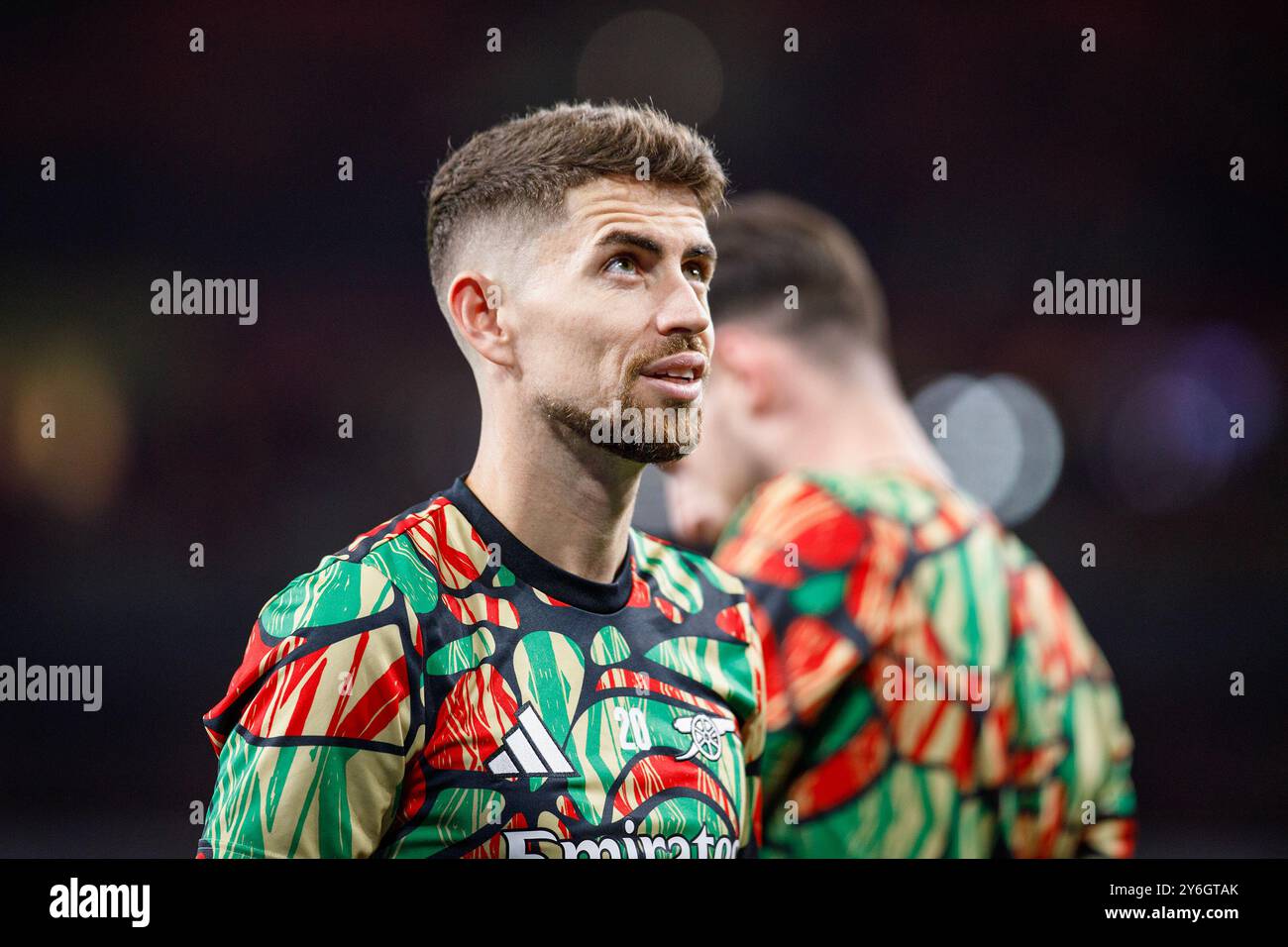 London, Großbritannien. September 2024. Jorginho von Arsenal FC vor dem Spiel Arsenal FC gegen Bolton Wanderers FC Carabao Cup Runde 3 im Emirates Stadium, London, England, Großbritannien am 25. September 2024 Credit: Every Second Media/Alamy Live News Stockfoto