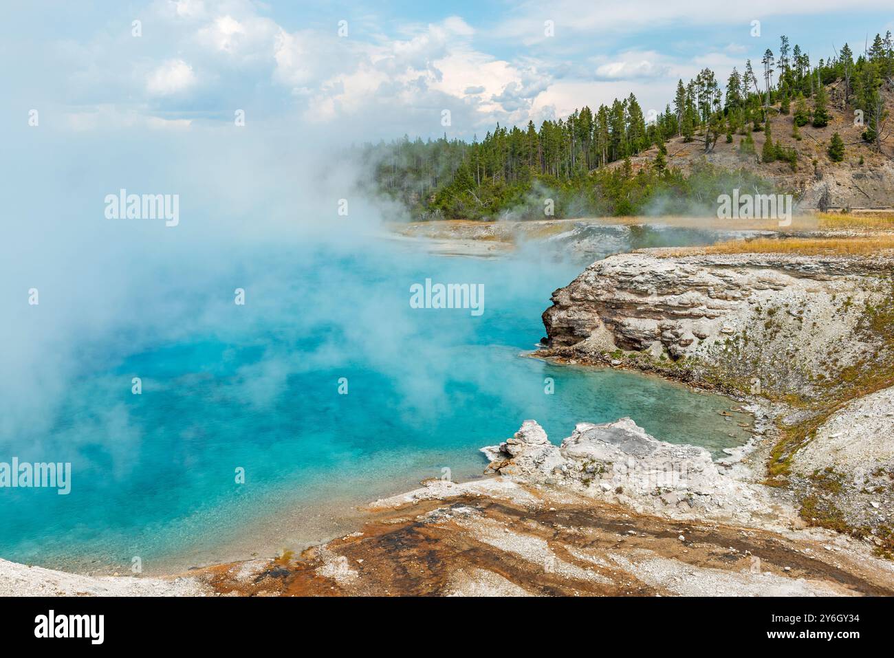Excelsior Geyser, Yellowstone-Nationalpark, Wyoming, USA. Stockfoto