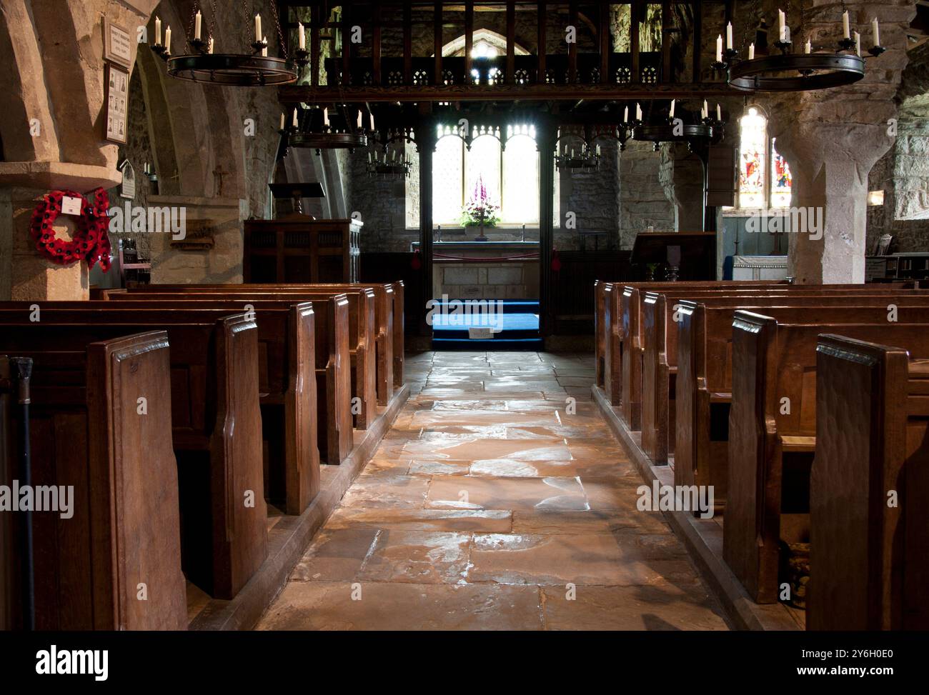 St. Michael and All Angels Church, Parish of Upper Wharfedale & Littondale, Hubberholme, Yorkshire Dales, England Stockfoto