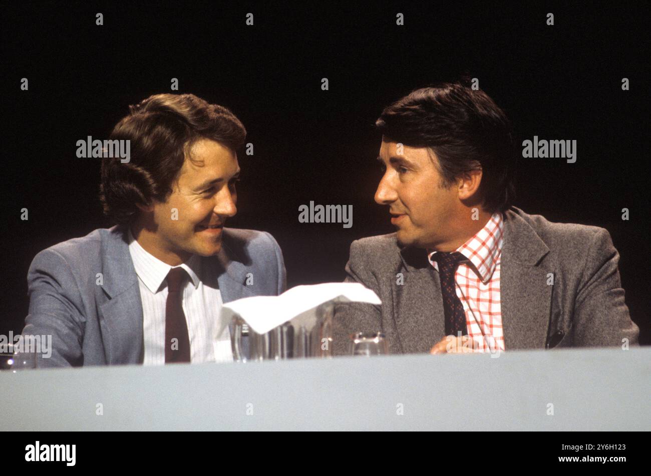Blackpool 1980 David Alton und David Steel, Vorsitzender der Liberalen Partei. HOMER SYKES AUS DEN 1980ER JAHREN Stockfoto
