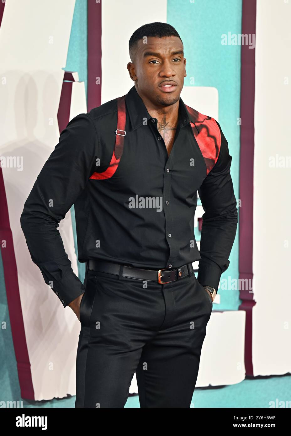 LONDON, GROSSBRITANNIEN. September 2024. Bugzy Malone nimmt an der Premiere von Joker: Folie à Deux UK auf dem Cineworld Leicester Square in London Teil. (Foto von 李世惠/siehe Li/Picture Capital) Credit: Siehe Li/Picture Capital/Alamy Live News Stockfoto