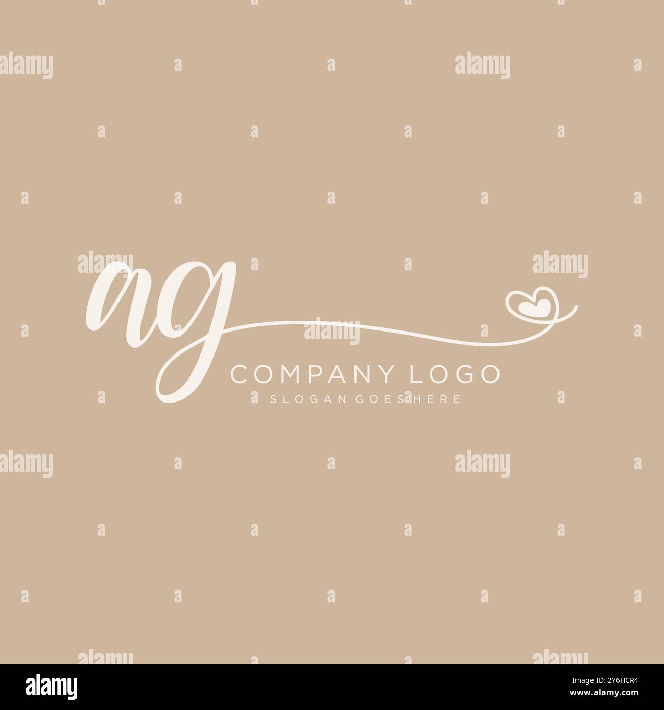 AG Initial Handschrift Logo Design Stock Vektor