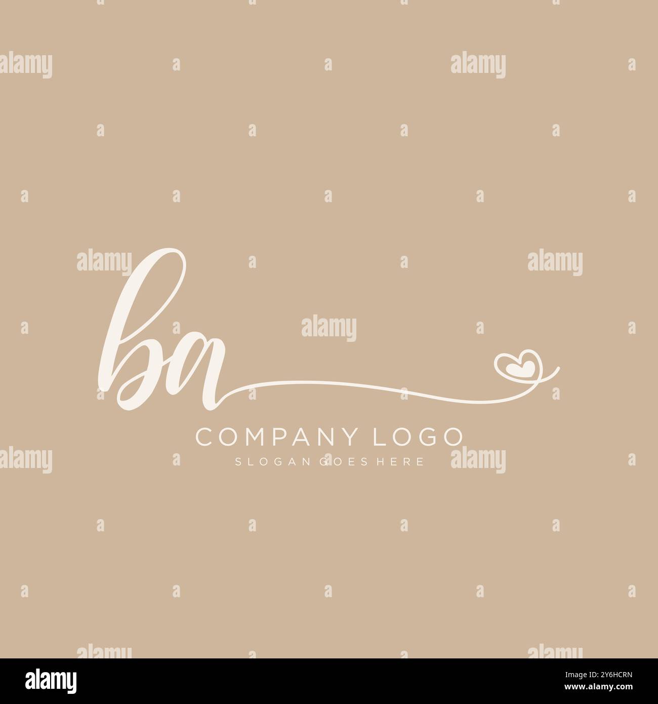 BA Initial Handschrift Logo Design Stock Vektor