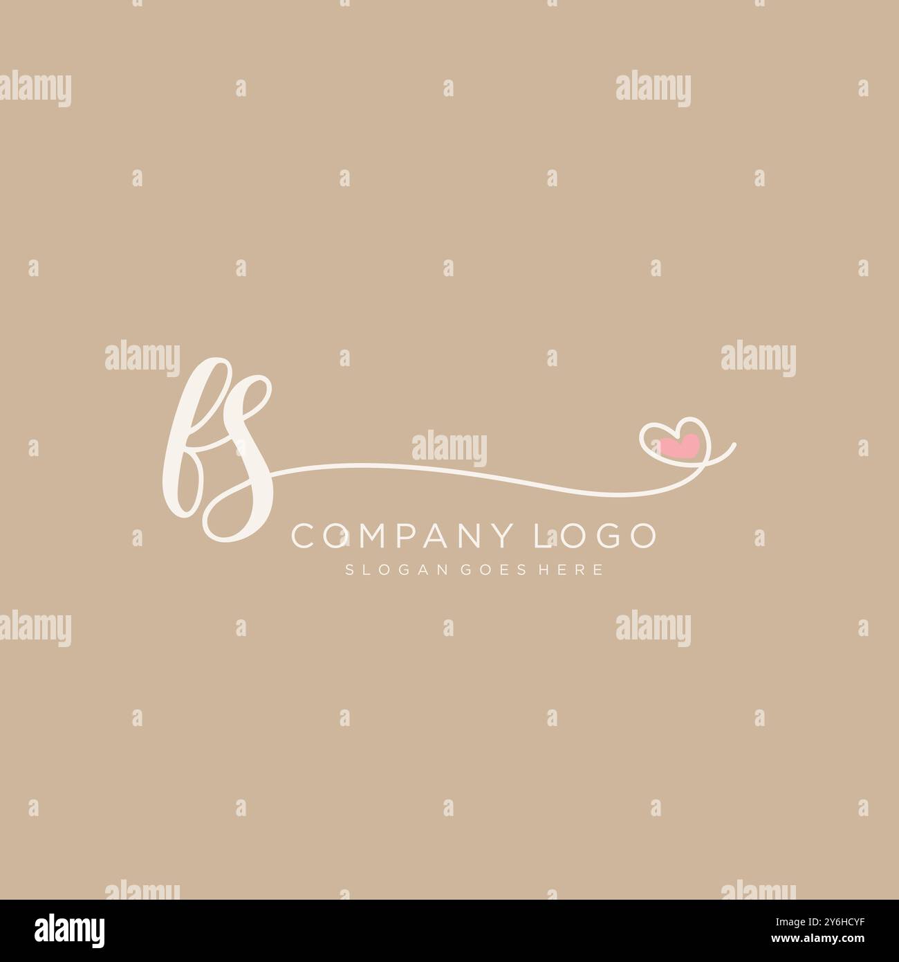 FS erste Handschrift Logo-Design Stock Vektor