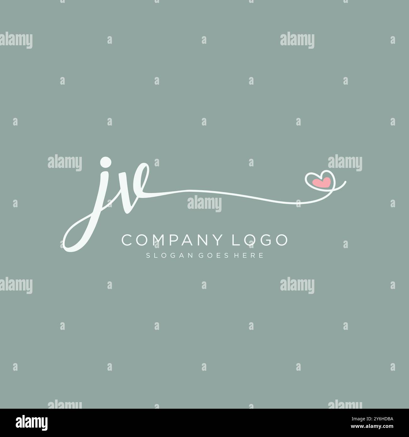 JV erste Handschrift Logo Design Stock Vektor