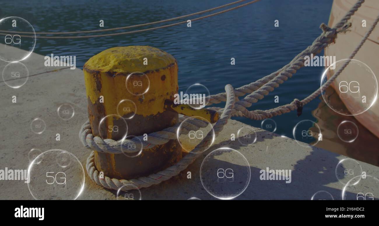 Abbildung: 6g über Port Stockfoto