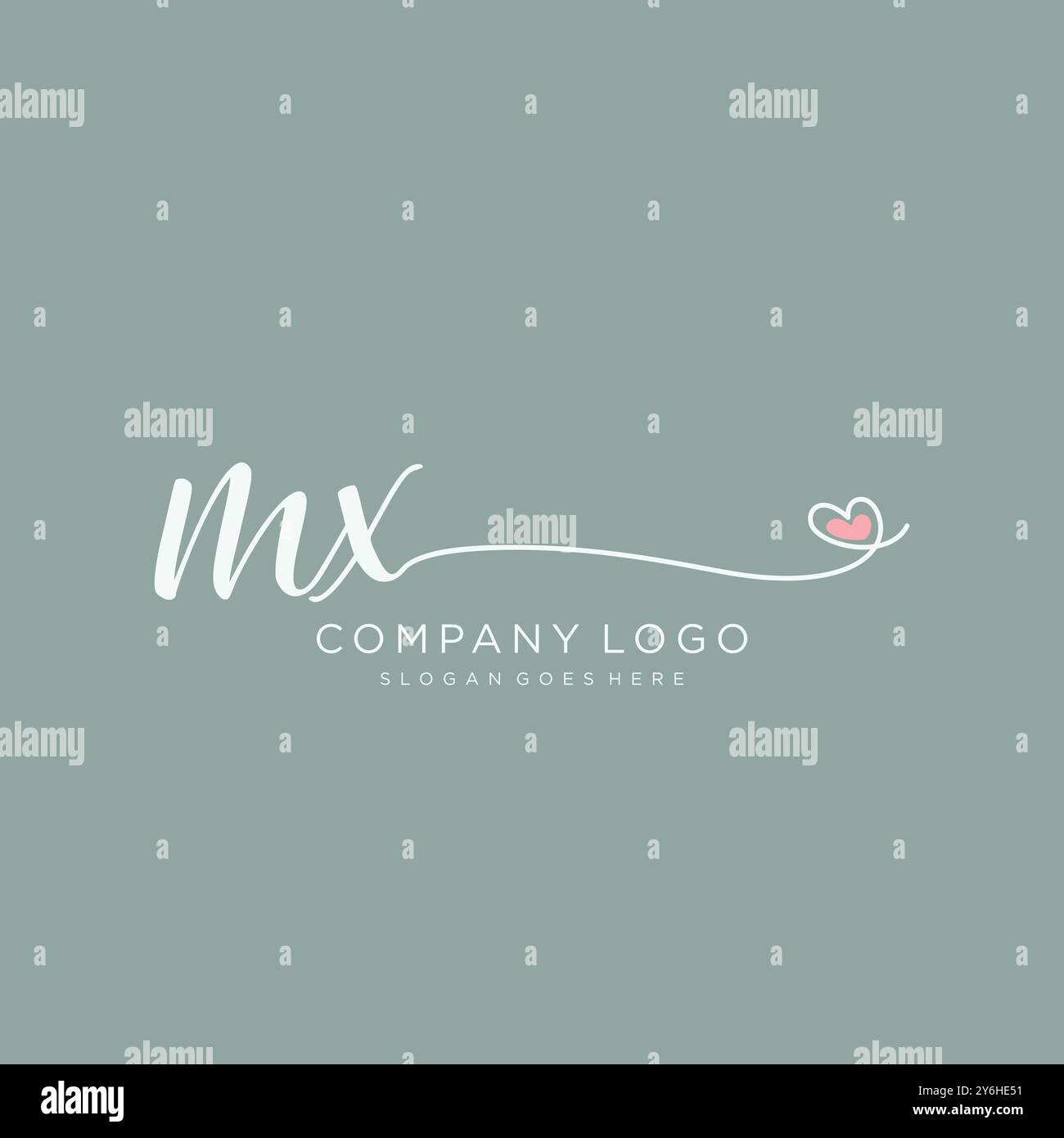 MX Initial Handschriftenlogo Stock Vektor