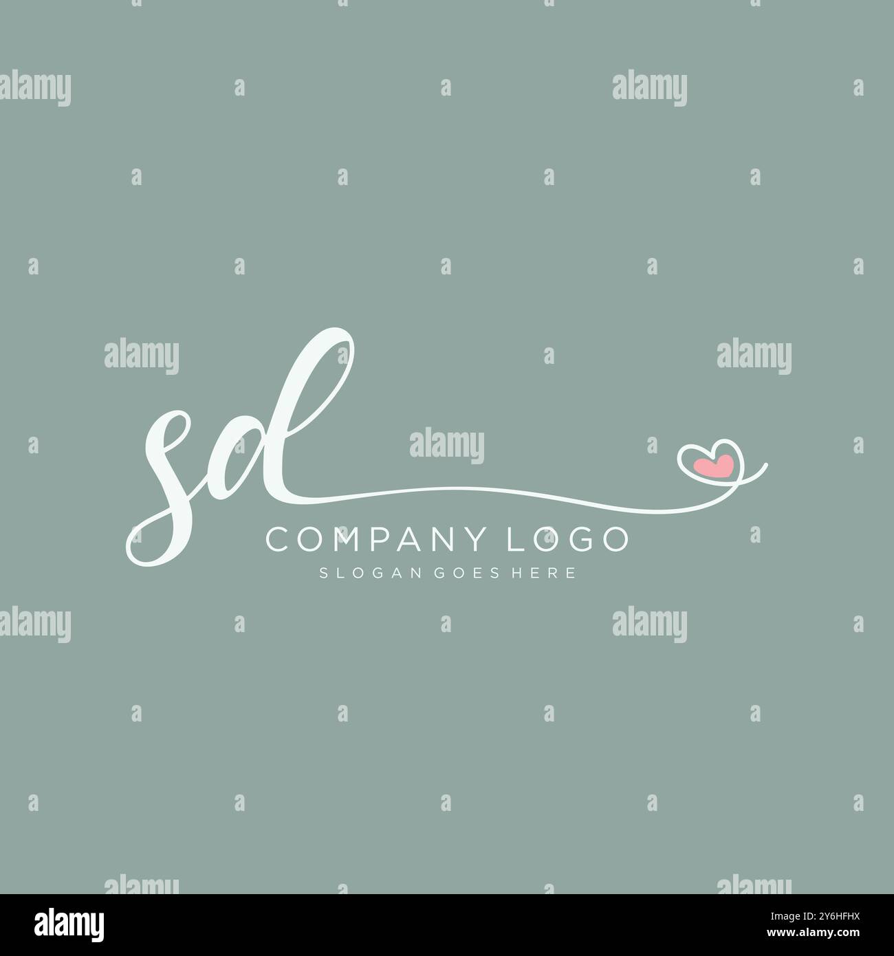 SD Initial Handschrift Logo Design Stock Vektor