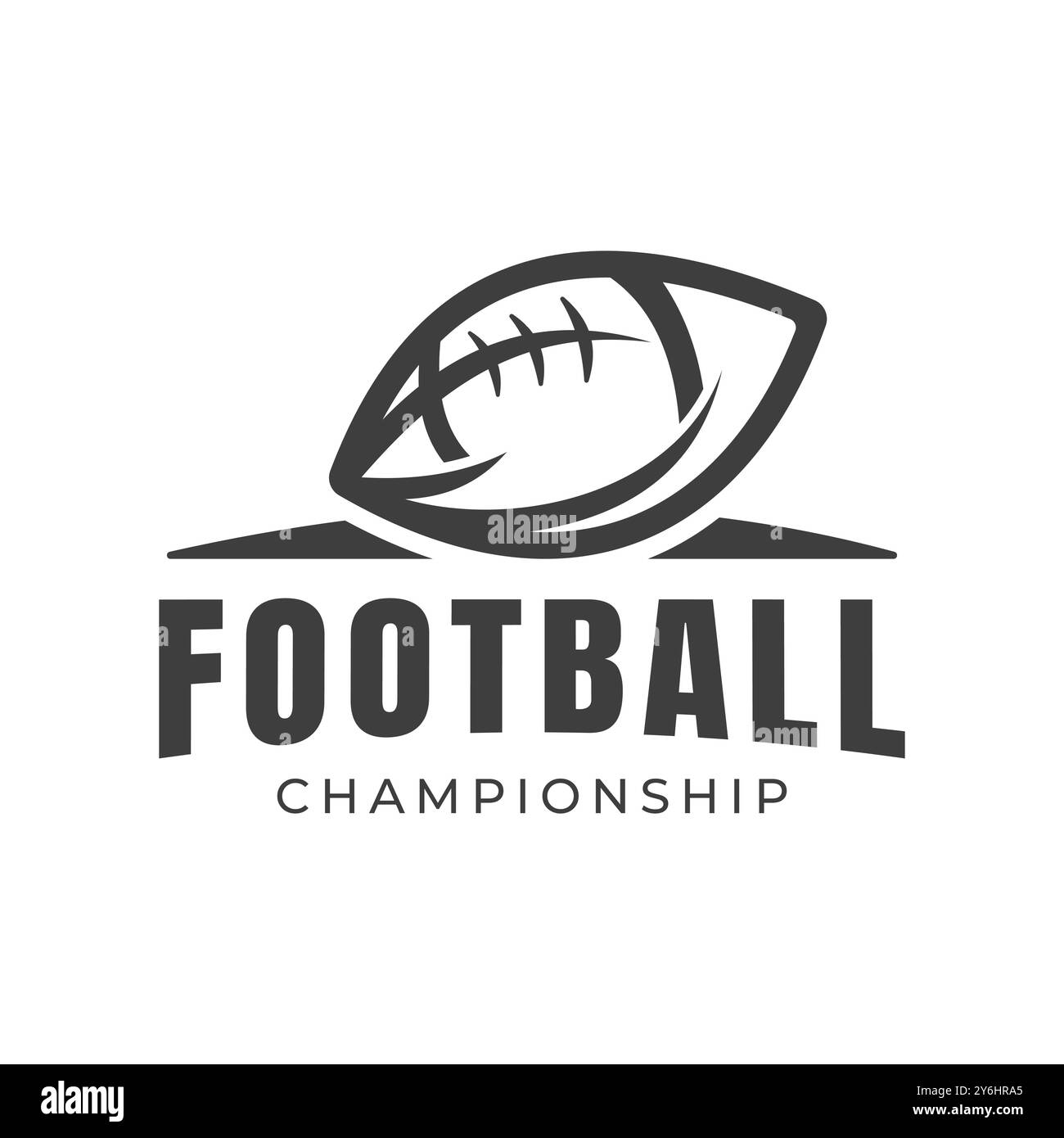 Klassisches American Sport Football Club-Logo, Fußballverein. Emblem des Turnier-Fußballclubs, Vorlage für Illustrationsdesign auf weißem Hintergrund Stock Vektor