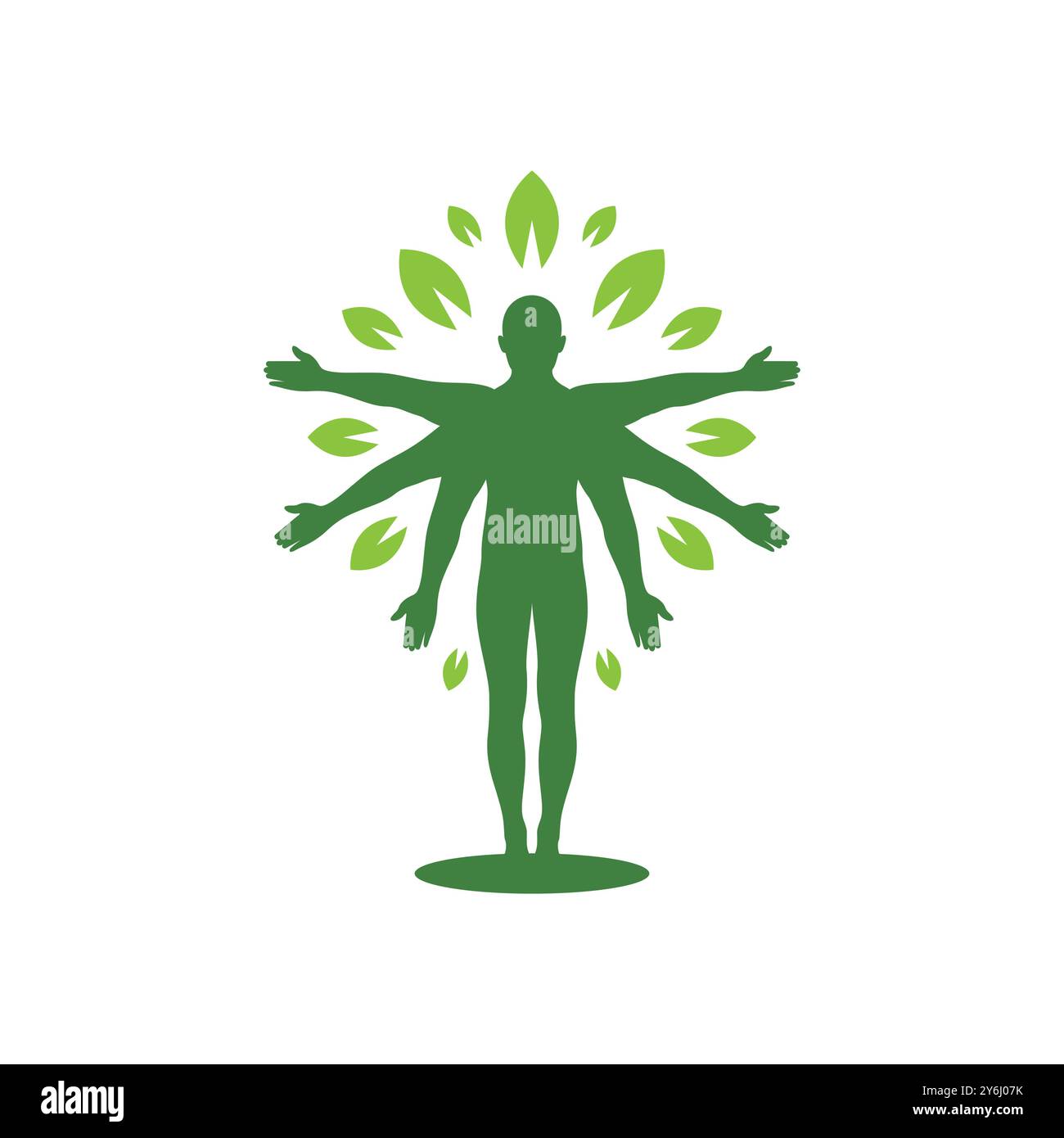 Menschliches Gesundheitswesen Bunte Logo Design Vektor Stock Vektor