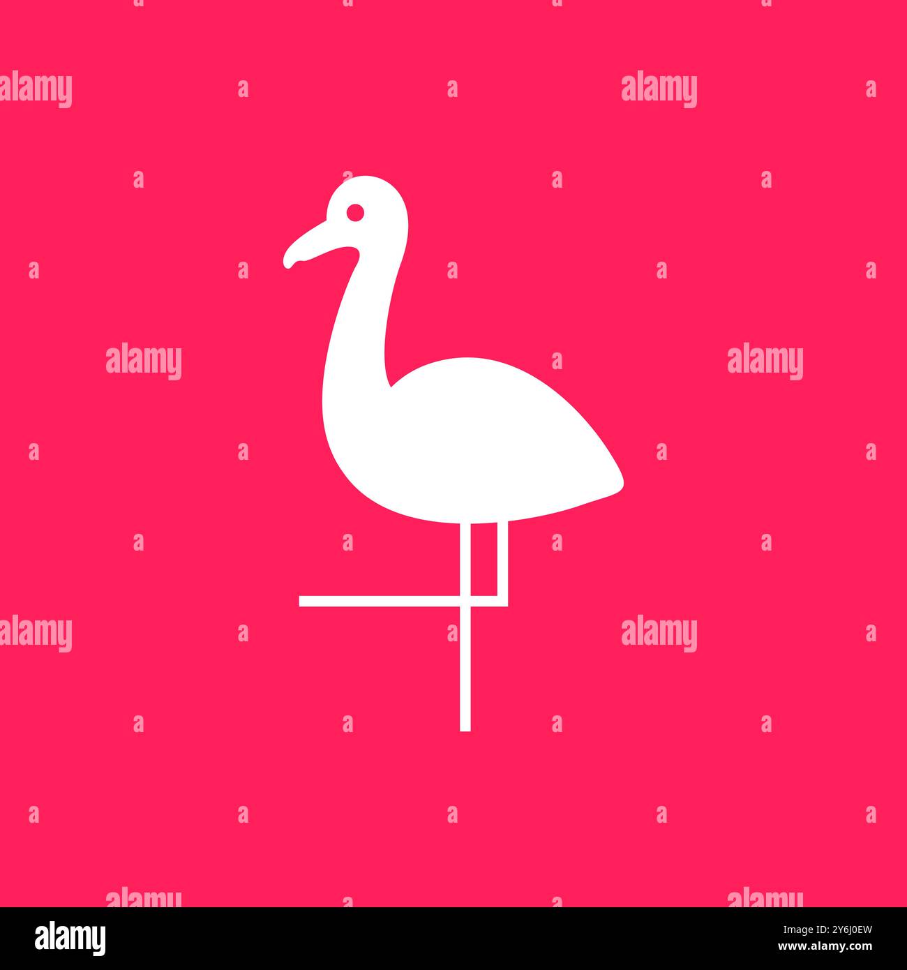 Flamingos Schönheit Vogel flache Logo Design Vektor Stock Vektor