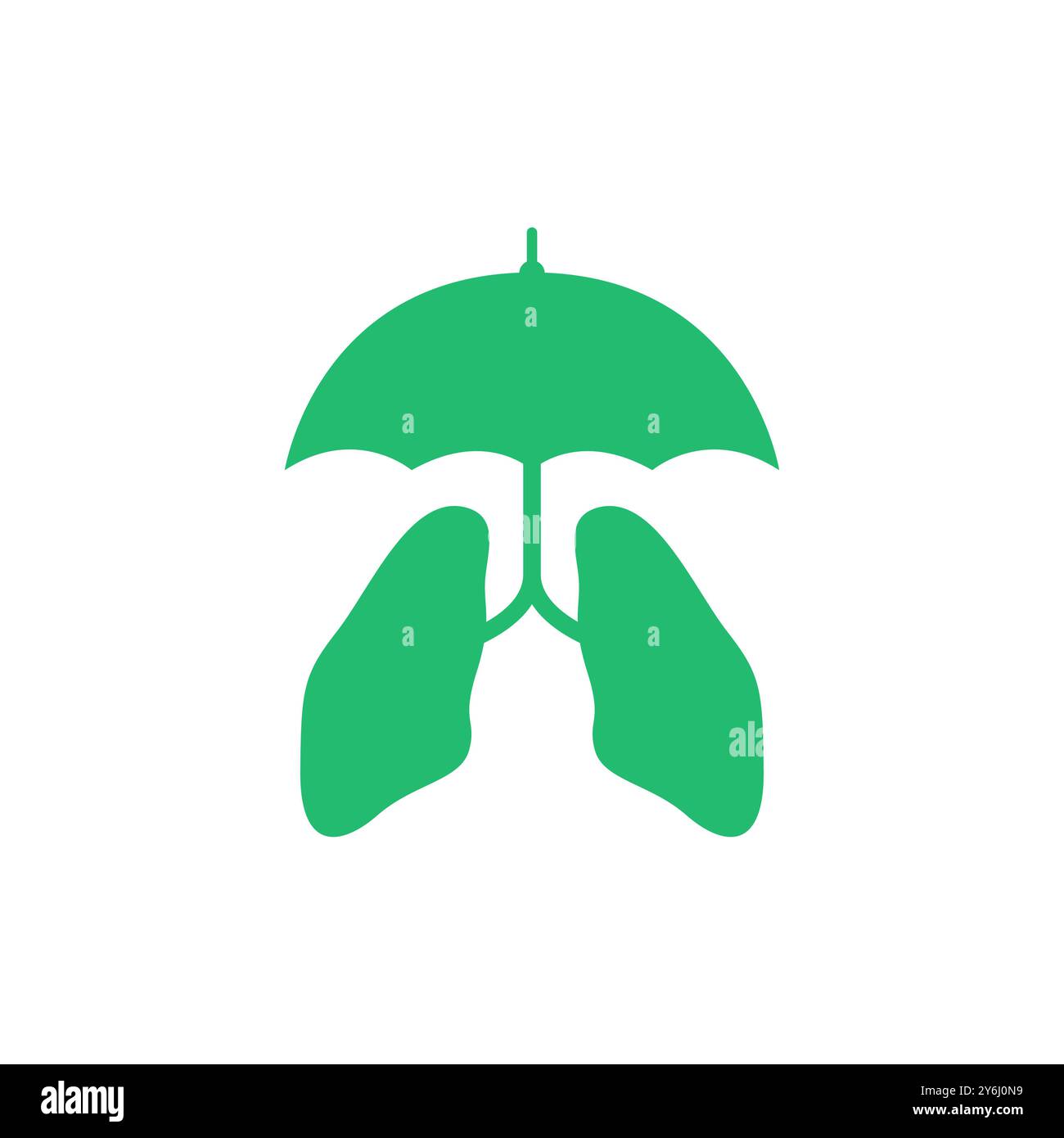 Lungen Care Logo Design Vektor flach Stock Vektor