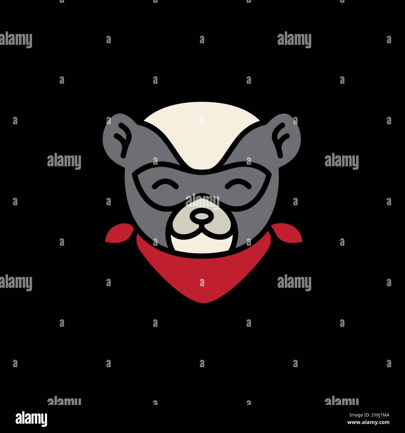Honig Dachs netter Kopf Cartoon Maskottchen Logo Design Vektor Stock Vektor