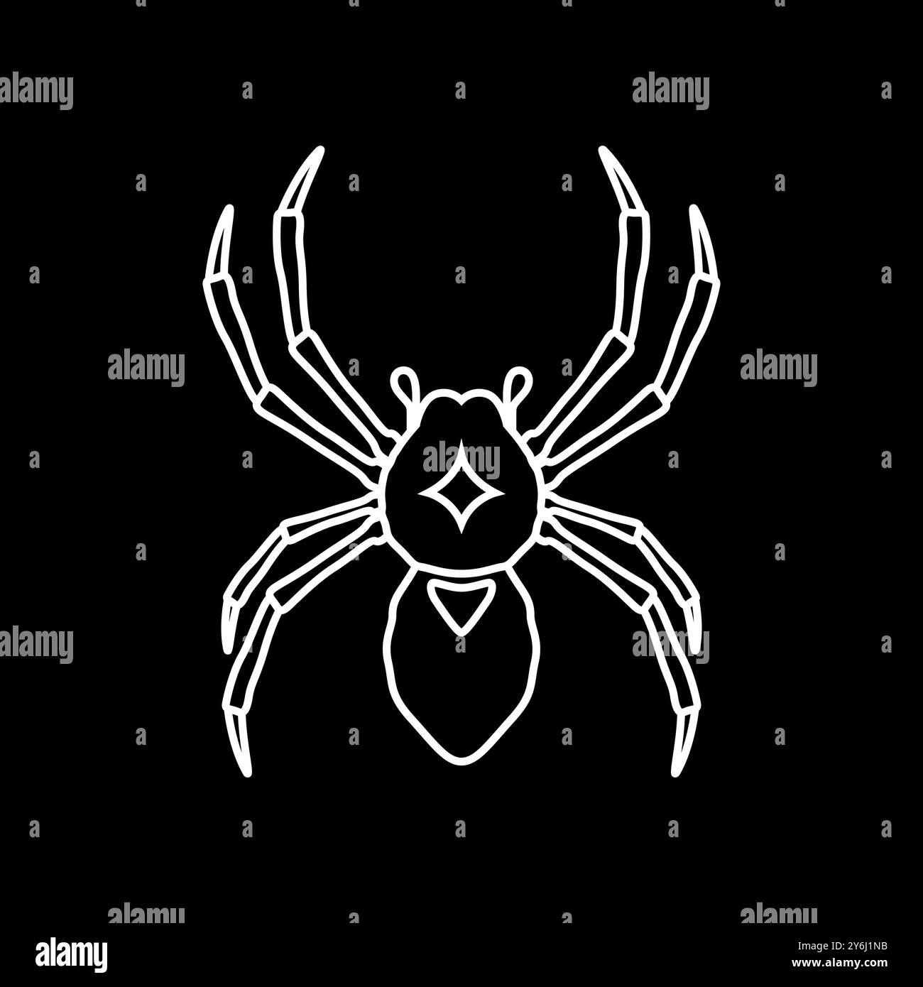 Coole Spider Line mit minimalem Logo-Design Stock Vektor