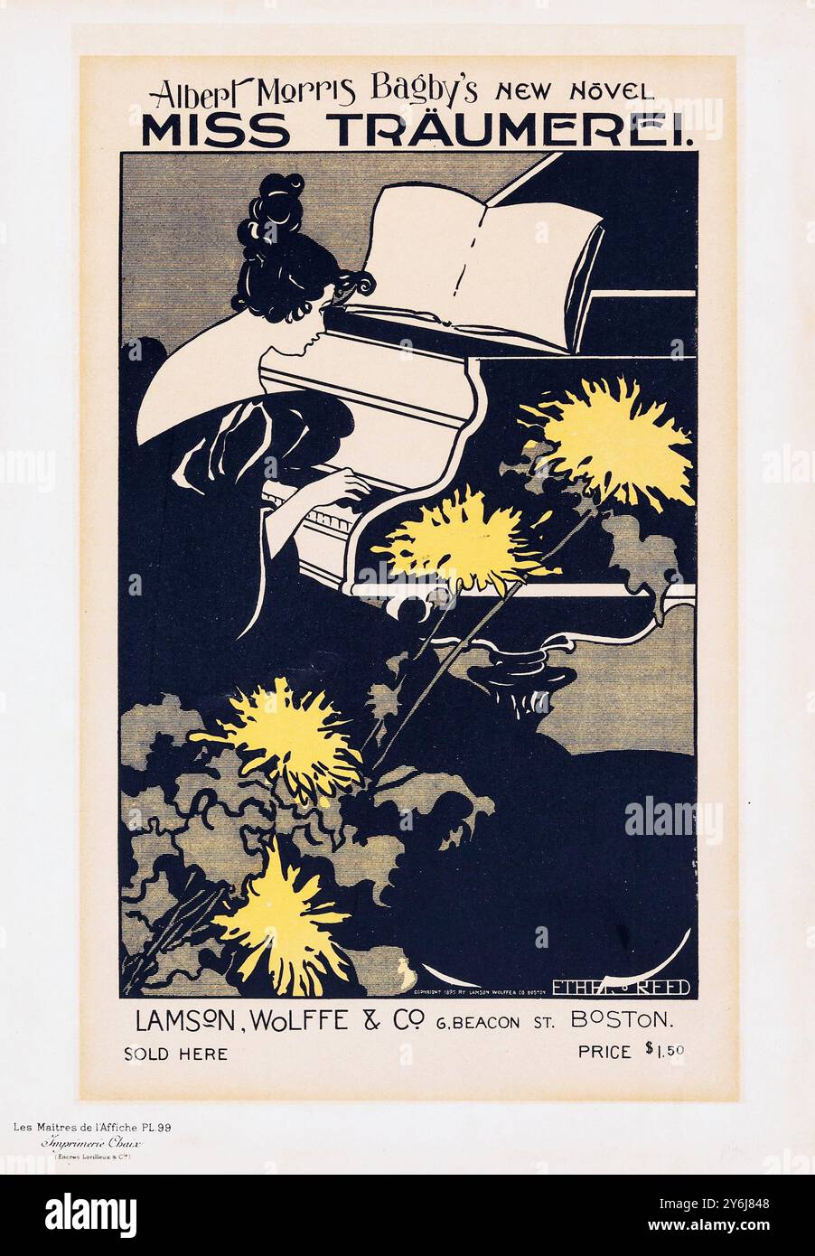 Miss Traumerei von Albert Morris Bagby (Lamson, Wolffe & Co., 1895). Buchwerbung Poster - Ethel Reed Artwork - Les Maitres de l'Affiche Plate 99 Stockfoto