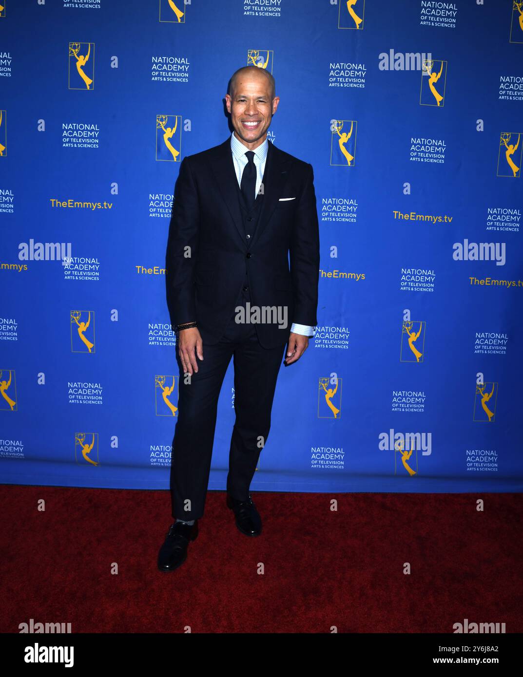 25. September 2024, New York, New York, Vereinigte Staaten: Vladimir Duthiers nimmt an den 45. Annual News Emmy Awards am Palladium Times Square in New York Teil. September 2024. (Credit Image: © Photo Image Press via ZUMA Press Wire) NUR REDAKTIONELLE VERWENDUNG! Nicht für kommerzielle ZWECKE! Stockfoto