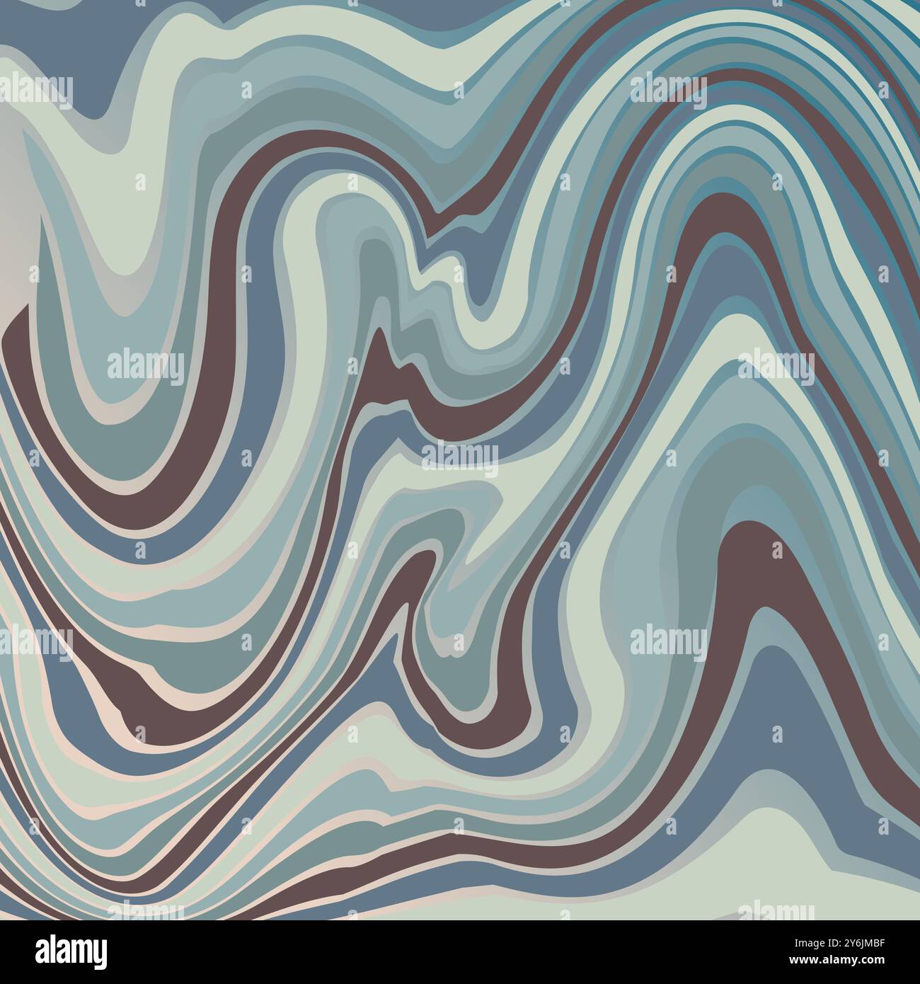 Abstraktes Wirbelmuster mit Blau- und Brauntönen, geeignet für Website-Hintergründe, Textildesigns, digitale Hintergrundbilder und Produktverpackungen. Stock Vektor
