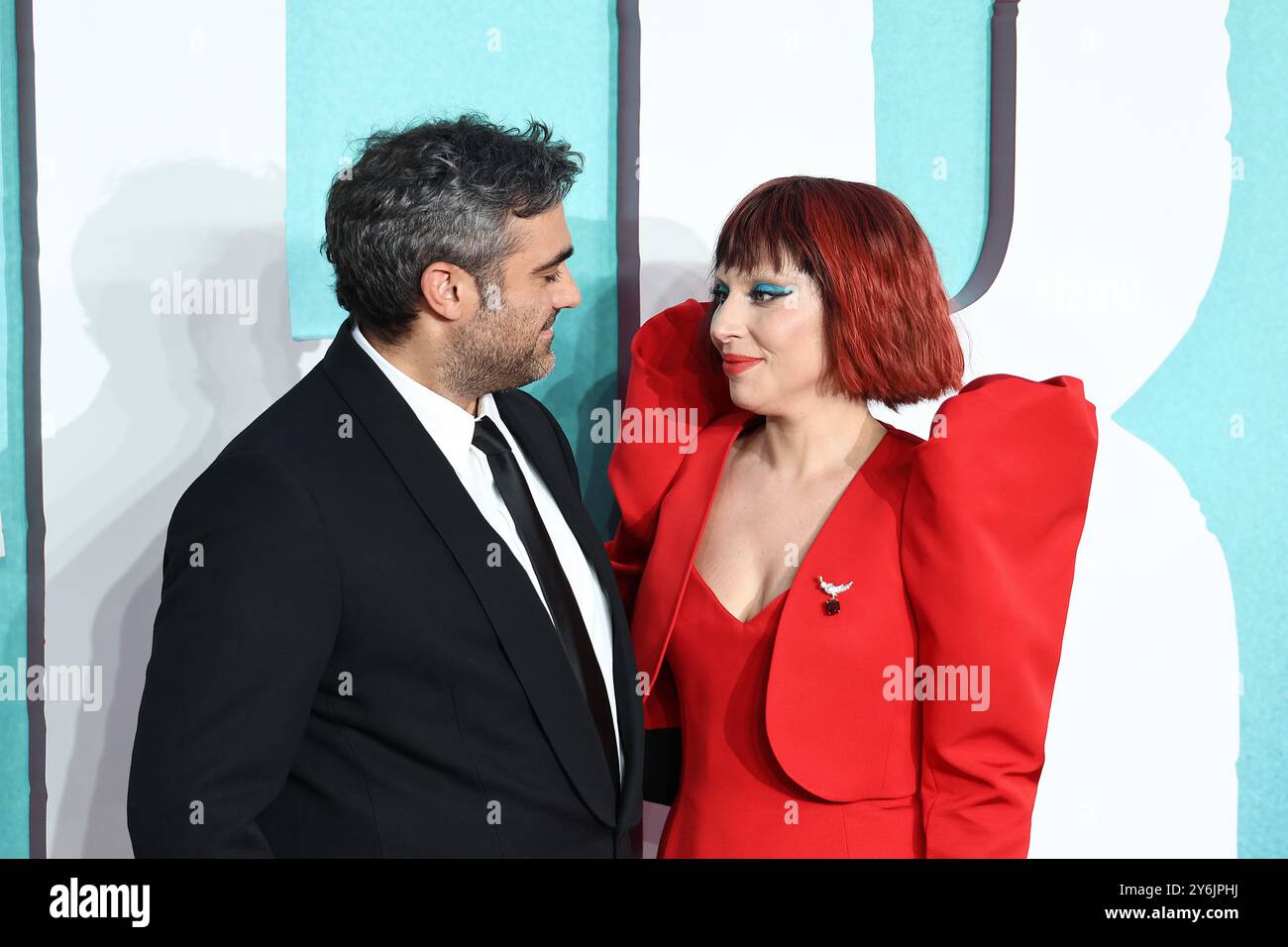 Michael Polansky und Lady Gaga, Joker: Folie A Deux - UK Premiere, Leicester Square, London, UK, 25. September 2024, Foto von Richard Goldschmidt Stockfoto