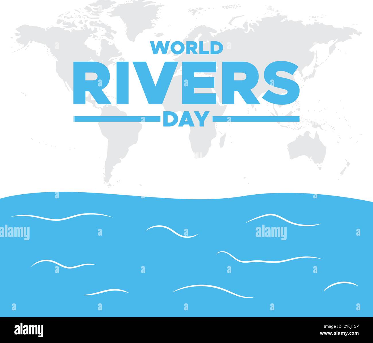 World Rivers Day, 22. September, Rivers Day Social Media Template Design, Banner, Anzeigen, Post, Rolle, Flyer, Poster, Werbebanner, Stock Vektor