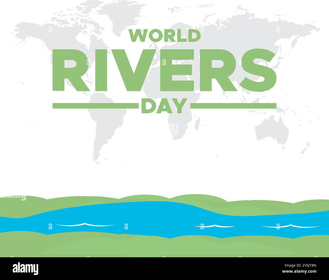 World Rivers Day, 22. September, Rivers Day Social Media Template Design, Banner, Anzeigen, Post, Rolle, Flyer, Poster, Werbebanner, Stock Vektor