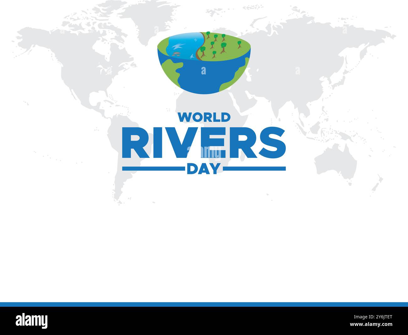 World Rivers Day, 22. September, Rivers Day Social Media Template Design, Banner, Anzeigen, Post, Rolle, Flyer, Poster, Werbebanner, Stock Vektor