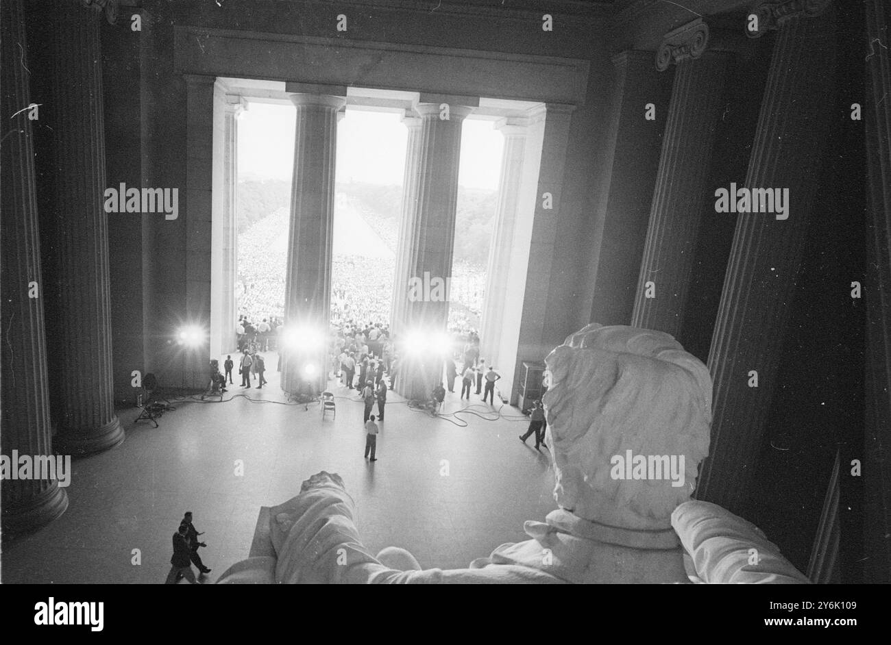 28. August 1963 über 200,000 Demonstranten der Bürgerrechte marschierten am Lincoln Memorial in das Herz von Washington DC, wo Martin Luther King die Menge mit seiner historischen Rede „Ich habe Einen Traum“ ansprach. ©TopFoto Stockfoto