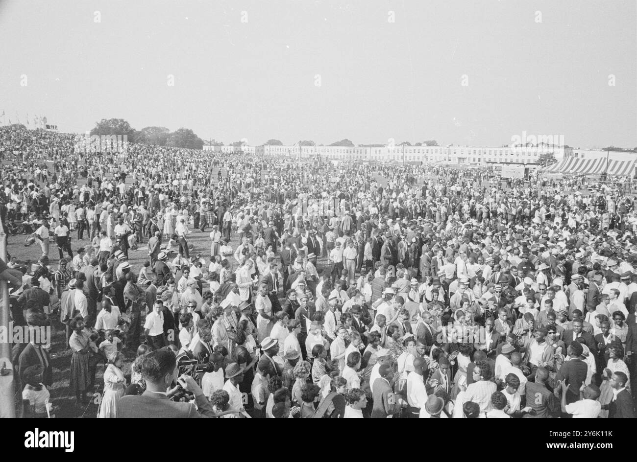 28. August 1963 über 200,000 Demonstranten der Bürgerrechte marschierten am Lincoln Memorial in das Herz von Washington DC, wo Martin Luther King die Menge mit seiner historischen Rede „Ich habe Einen Traum“ ansprach. ©TopFoto Stockfoto