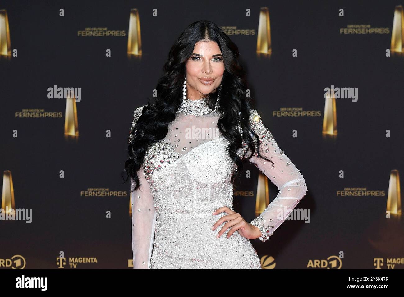 Micaela Schaefer bei der Verleihung vom Deutschen Fernsehpreis am 25.09.2024 in Köln Stockfoto