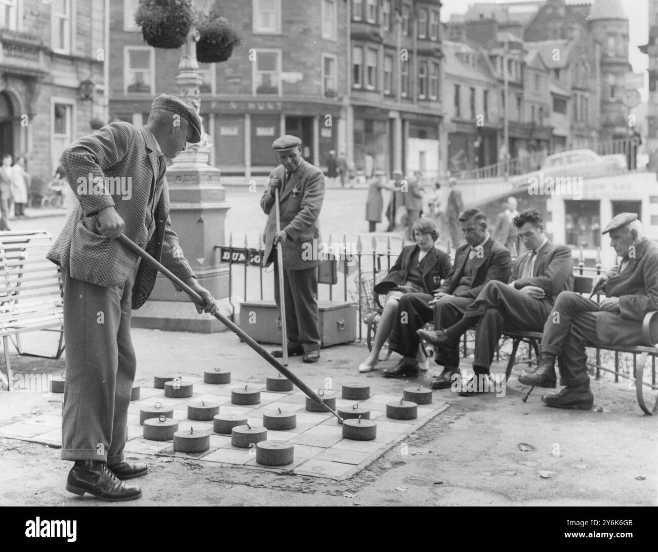 Zuchttisch im Stadtzentrum 1961 Stockfoto